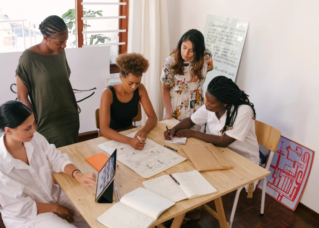 A team doing requirement analysis for a project