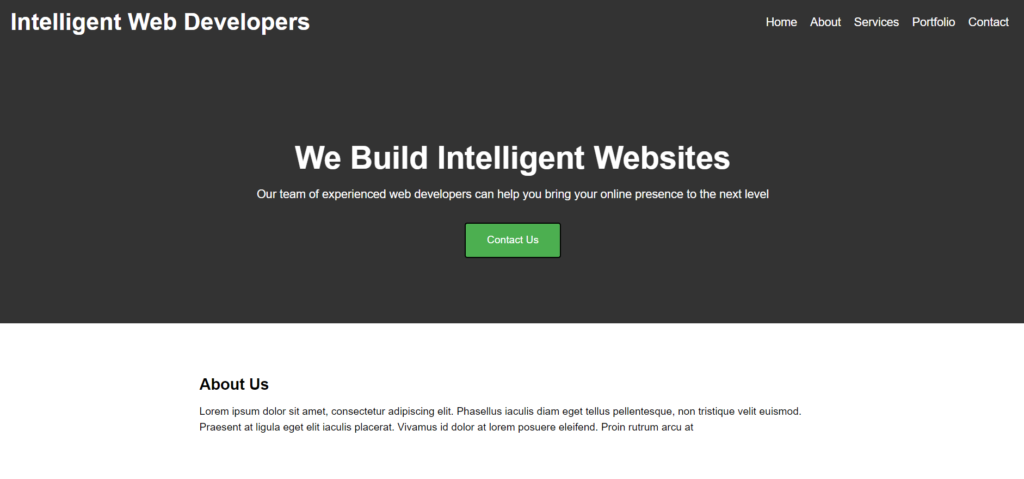 image of ChatGPT generated webpage