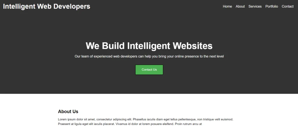 image of ChatGPT generated webpage