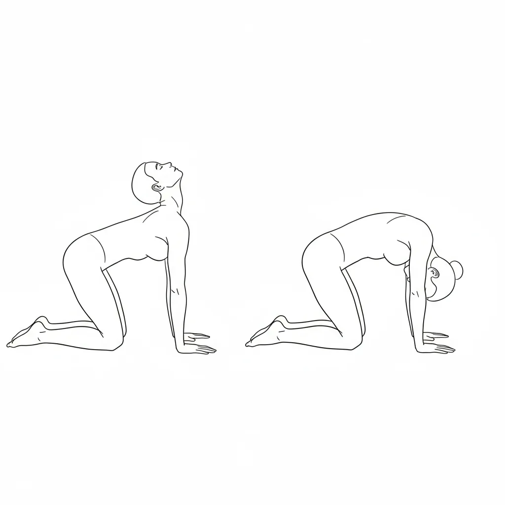 image of cow-cat position exercise