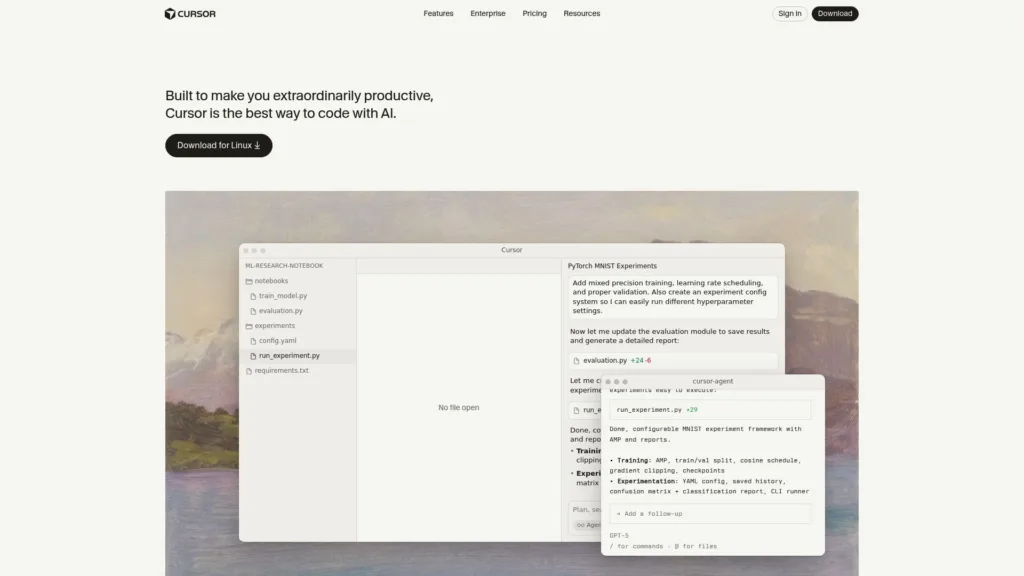 image of cursor home page
